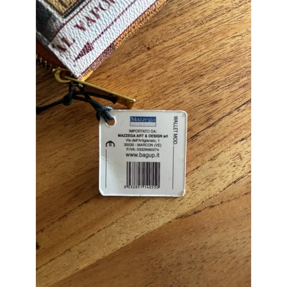 Venetian Italian Zip Wallet With Tags